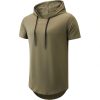 Cotton Short Sleeve Hooded T Shirt