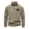 Classic Fleece Half Zip Pullover Warm Sweatshirt For Men