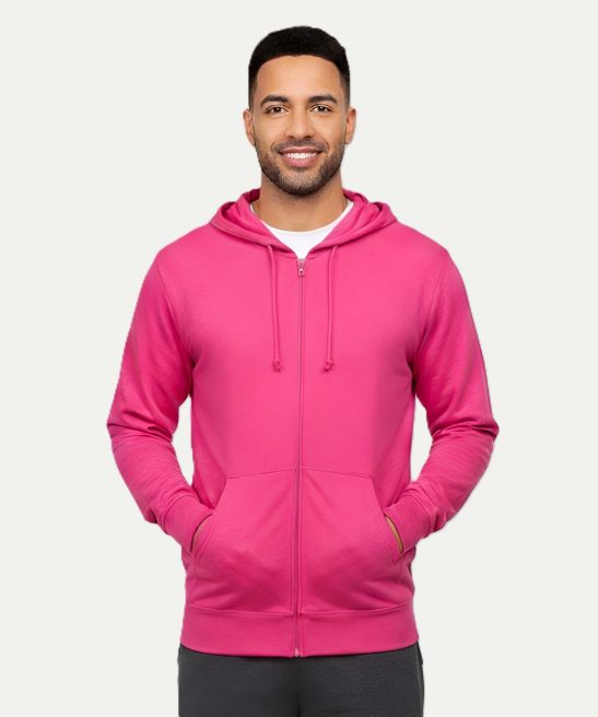 Lightweight Jersey Zip Hoodie For Men