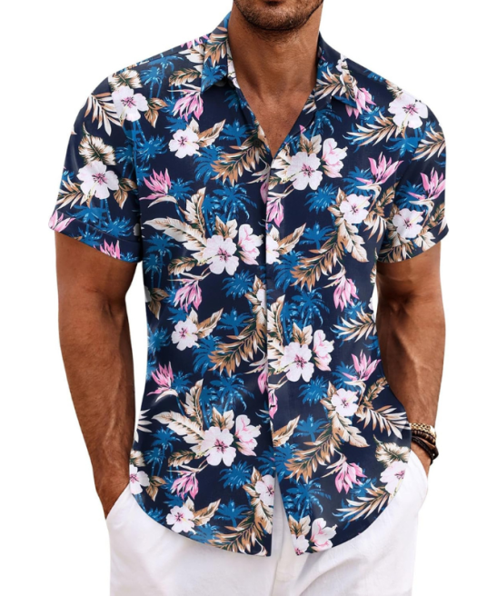 Short Sleeve Printed Summer Shirt